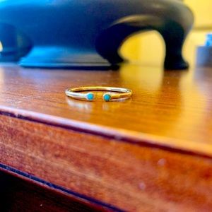 Ariel Gordon dual birthstone ring, turquoise, size 7.5